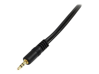 StarTech.com Black Slim Mini Jack Headphone Splitter Cable Adapter - 3.5mm  Audio Mini Stereo Y Splitter - 3.5mm Male to 2x 3.5mm Female (MUY1MFFADP)