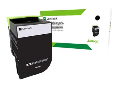 Lexmark 808SKE black original toner cartridge LCCP Product shot Left-angle 79150
