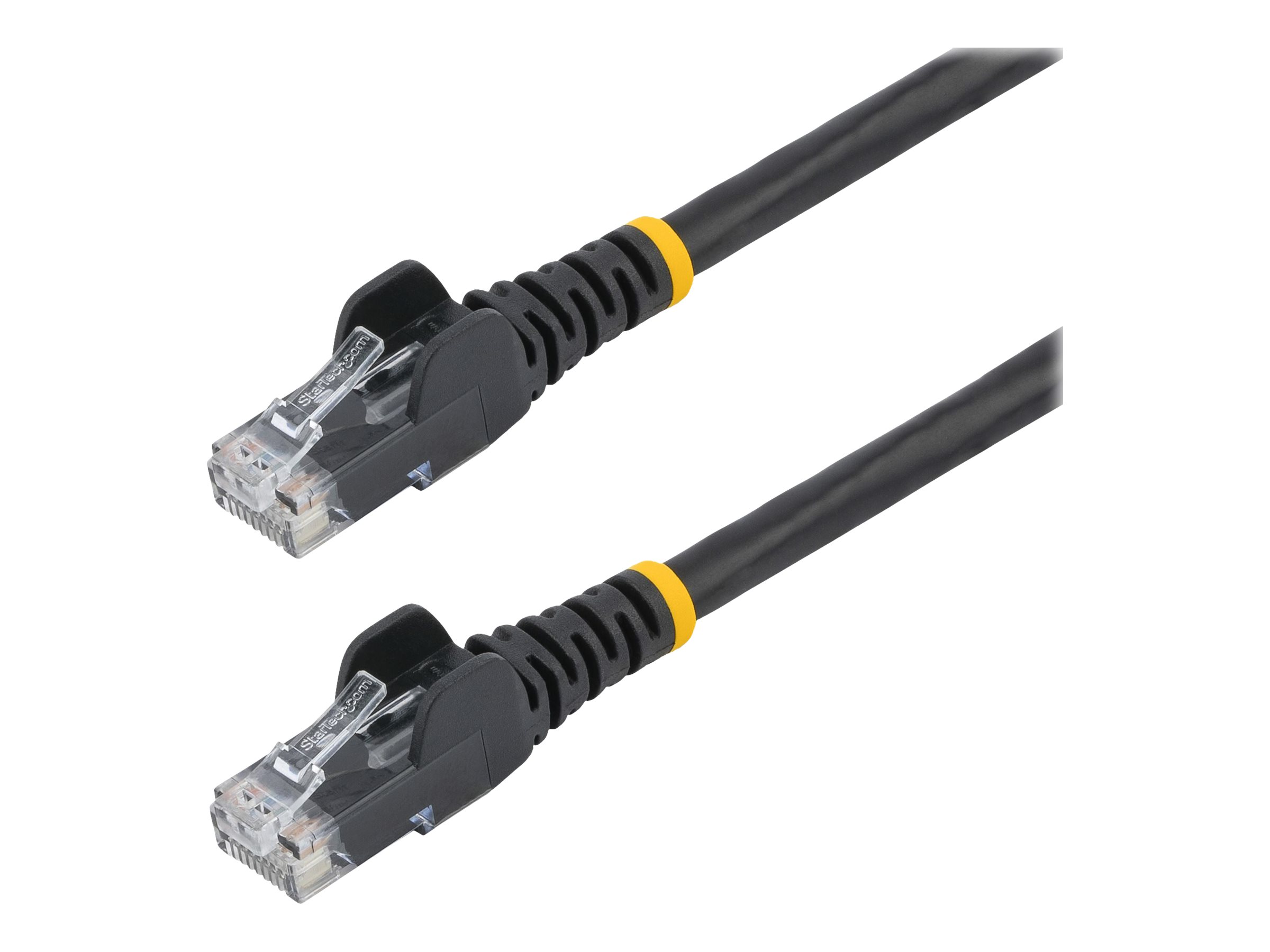 StarTech.com 25ft CAT6 Ethernet Cable, 10 Gigabit Snagless RJ45 650MHz 100W PoE Patch Cord, CAT 6 10GbE UTP Network Cable w/Strain Relief, Black, Fluke Tested/Wiring is UL Certified/TIA