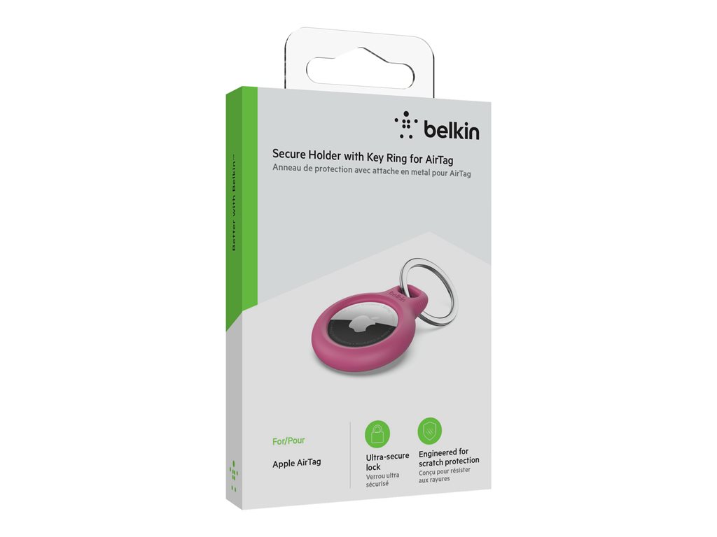 BELKIN AirTag Holder with Keyring Pink