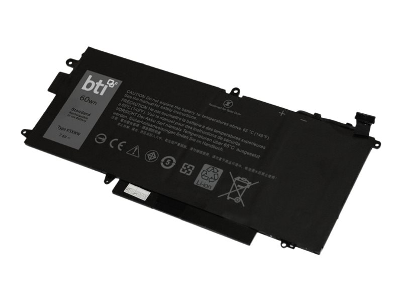 BTI K5XWW-BTI - Notebook battery (equivalent to: Dell K5XWW, Dell N18GG, Dell 725KY, Dell 451-BBZC, Dell 6CYH6)