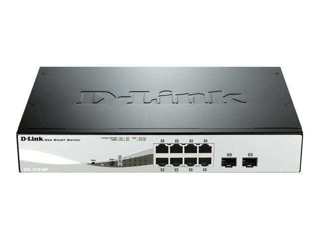 D Link Web Smart Dgs 1210 08p Switch 8 Ports Managed Rack Mountable
