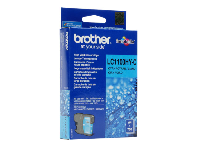 Image of Brother LC1100HYC - High Yield - cyan - original - ink cartridge