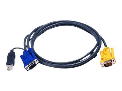ATEN 2L-5202UP KVM-Kabel VGA USB 1,8m