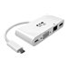 Eaton Tripp Lite Series USB C to VGA Multiport Video Adapter Converter w/ USB-A Hub, USB-C PD Charging Port & Gigabit Ethernet Port, Thunderbolt 3 Compatible USB Type C to VGA, USB Type-C