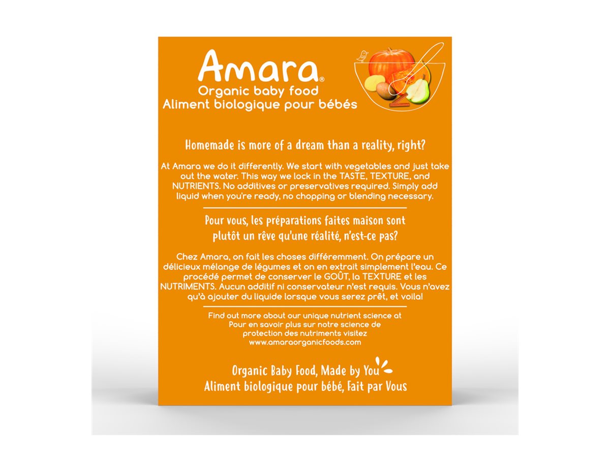 Amara Organic Baby Food - Pumpkin n' Pear - 3's