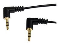 StarTech.com 6 ft. (1.8 m) Right Angle 3.5 mm Audio Cable - 3.5mm Slim Audio Cable - Right Angle - Male/Male - Aux Cable (MU6MMS2RA) Audiokabel Sort 1.8m