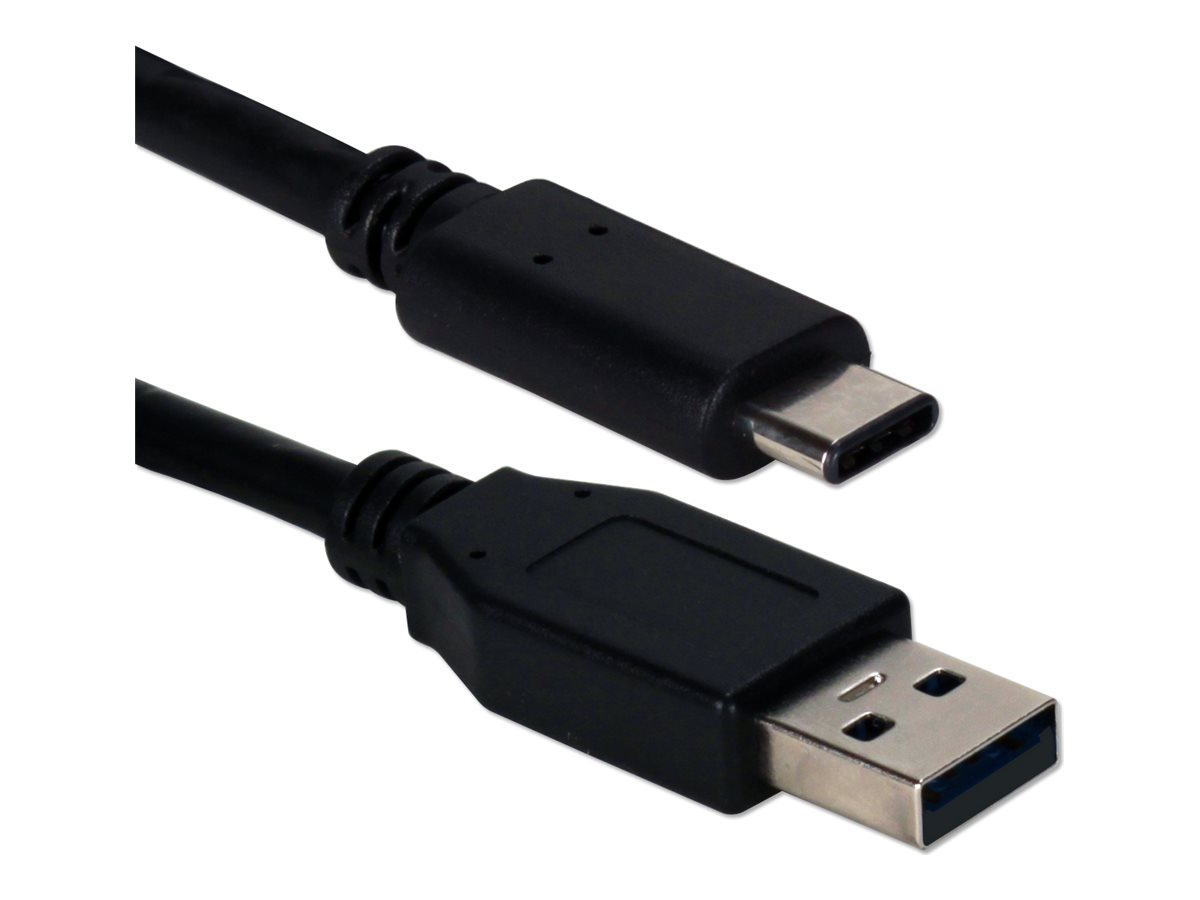 QVS - USB cable - USB Type A (M) to USB-C (M) reversible