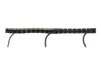 Startech 1.5m (4.9ft) Cable Management Sleeve - Spiral - 1" (25mm) Diameter - W/ Cable Loading Tool - Black (CMSCOILED) - cab