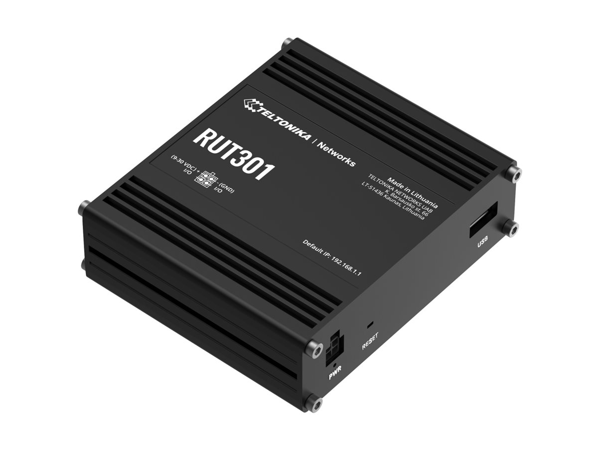 Teltonika RUT301, router, DIN rail mountable, wall-mountable, surface-mountable