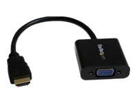 StarTech.com Adaptateur / Convertisseur HDMI vers VGA pour ordinateur de bureau / ordinateur portable / Ultrabook - M/F - 1920x1080 - Noir