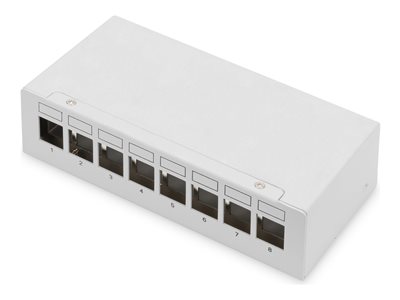 DIGITUS Patchpanel       8-Port  Modular Patchpanel weiß