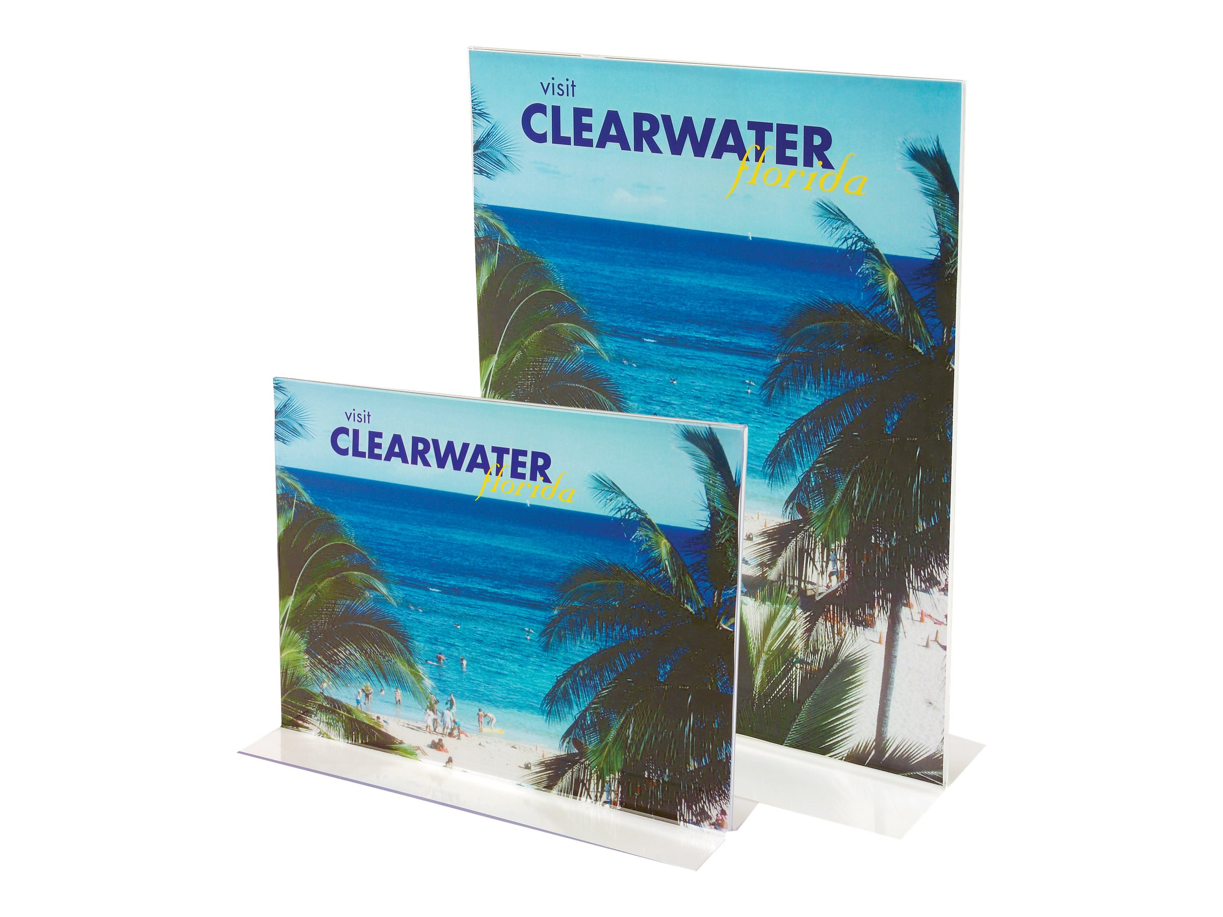 An image of Deflecto Classic Image sign holder - for A5 - double-sided - Crystal Clear