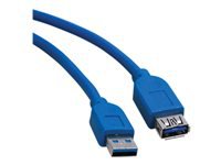 Eaton Tripp Lite Series USB 3.0 SuperSpeed Extension Cable (A M/F), Blue, 10 ft. (3.05 m)