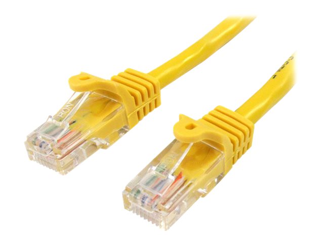 Image of StarTech.com 5m Yellow Cat5e / Cat 5 Snagless Ethernet Patch Cable 5 m - network cable - 5 m - yellow