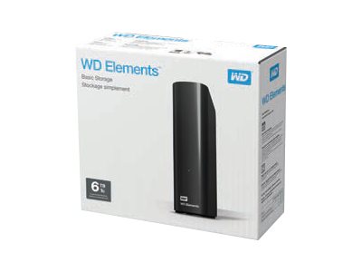 WD 8.9cm 6.0TB USB3.0 ELEMENTS Desktop schwarz extern retail - WDBWLG0060HBK-EESN