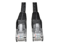 Eaton Tripp Lite Series Cat6 Gigabit Snagless Molded (UTP) Ethernet Cable (RJ45 M/M), PoE, Black, 2 ft. (0.61 m)