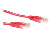 MicroConnect CAT 6 Ikke afskærmet parsnoet (UTP) 50cm Netværkskabel Rød