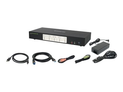 IOGEAR 4-Port 4K Dual View DisplayPort KVMP