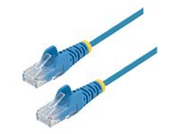 StarTech.com 1ft Slim LSZH CAT6 Ethernet Cable, 10 Gigabit Snagless RJ45 100W PoE Patch Cord, CAT 6 10GbE UTP Network Cable w/Strain Relief, Blue, ETL/Low Smoke Zero Halogen - Category 6 - 28AWG (N6PAT1BLS)