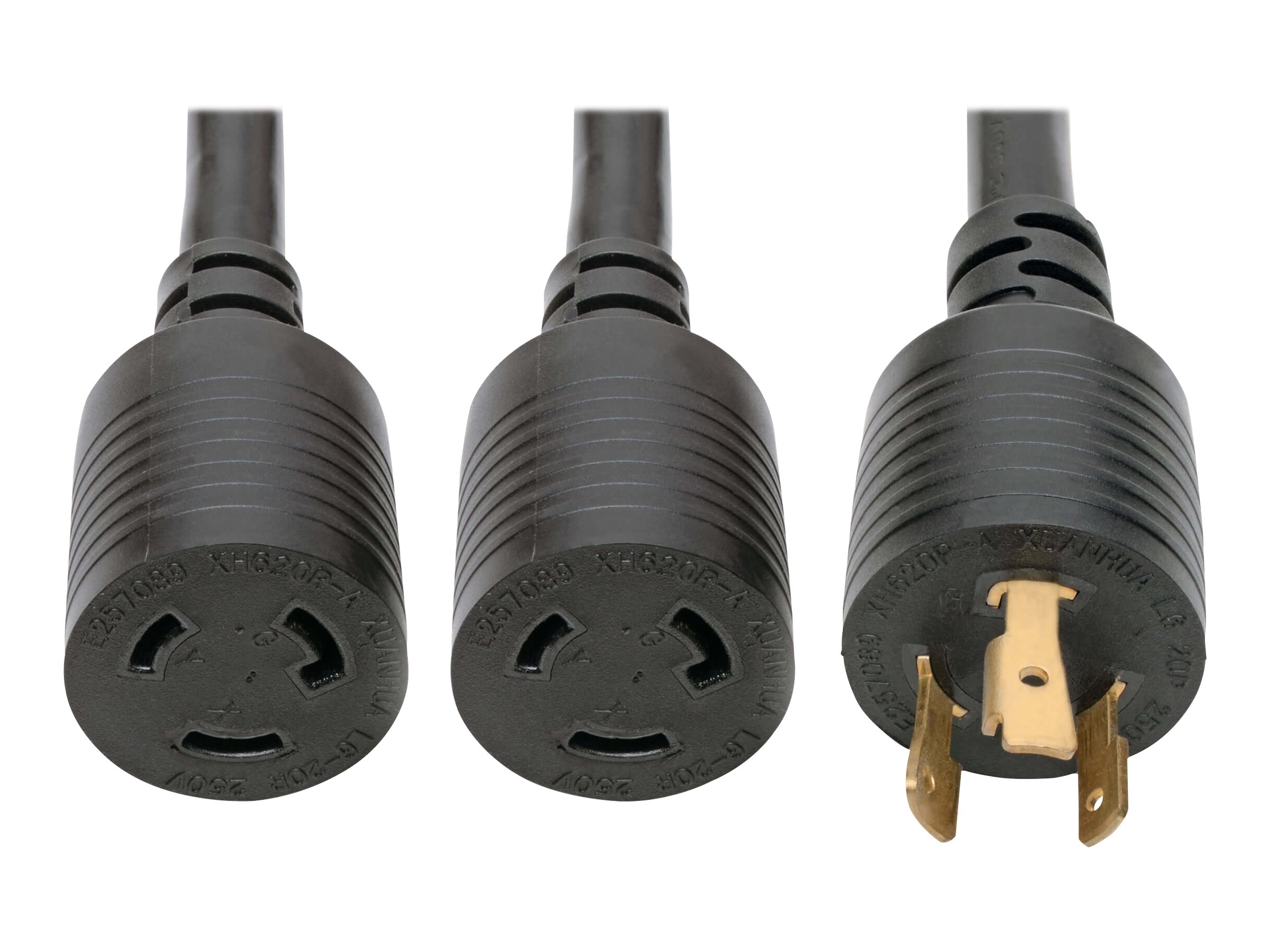 Tripp Lite 1ft Power Cord Y Splitter Cable L6-20P to 2xL6-20R for PDU/UPS 20A 10AWG 1'