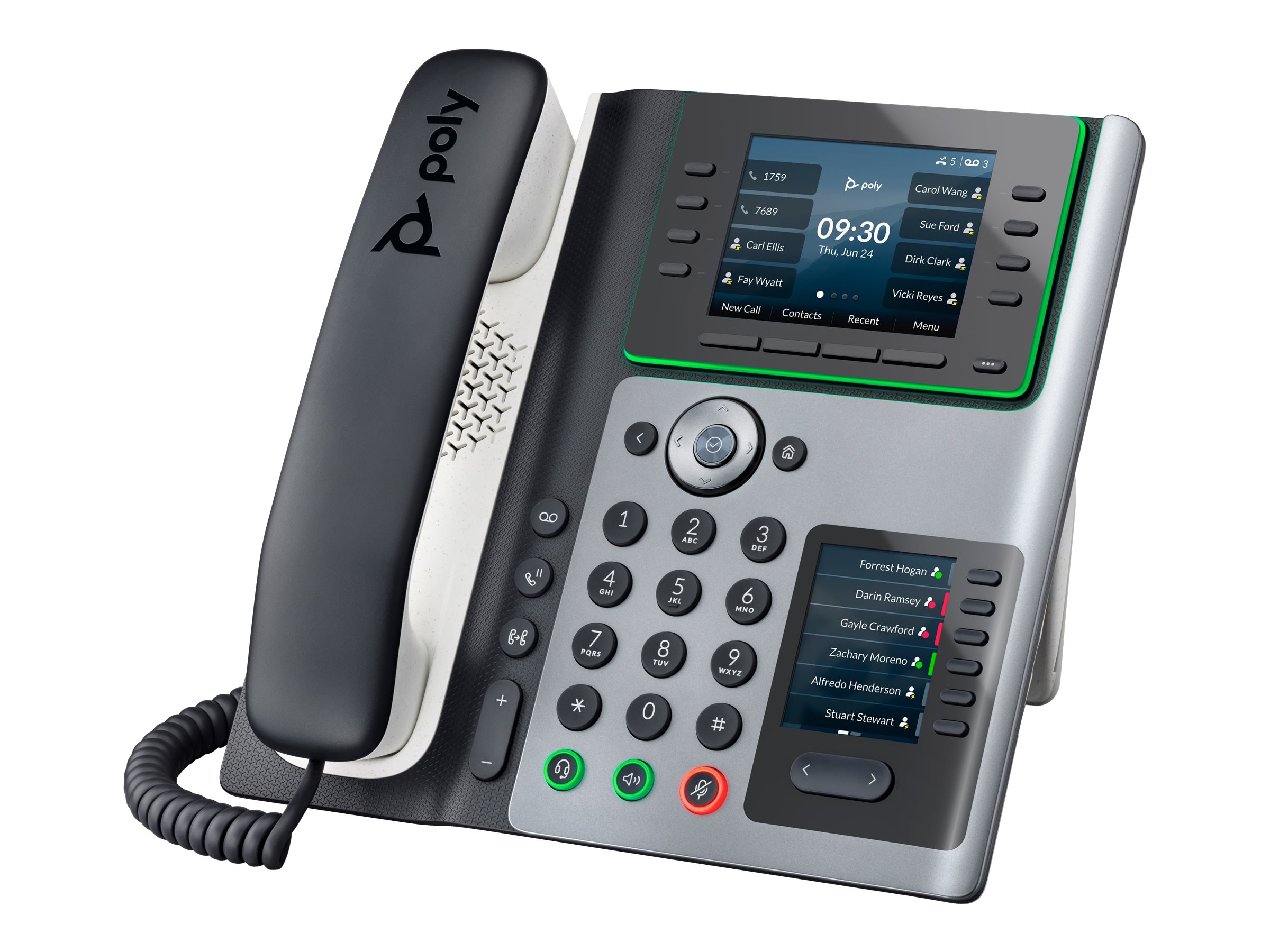 Poly Edge E450 Voip Phone With Caller Id Call Waiting 3 Way Call Capability
