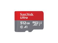 SanDisk Ultra - Carte mémoire flash (adaptateur microSDXC vers SD inclus(e)) - 512 Go - A1 / UHS Class 1 / Class10 