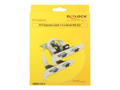 DELOCK PCI Expr Card 4x D-Sub9 (je 2 auf Slotblech) - 89557
