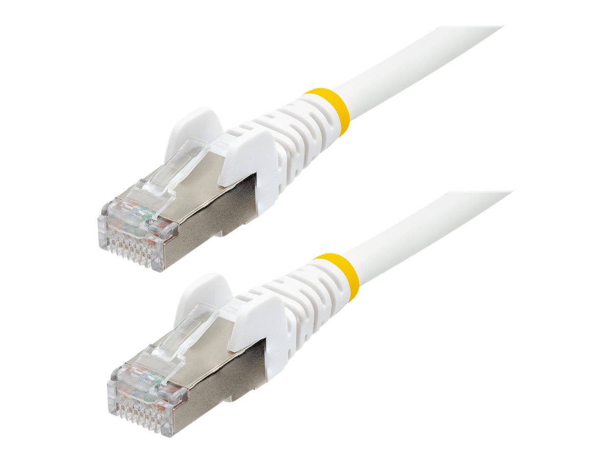 Startech 35ft LSZH CAT6a Ethernet Cable, White, 10 Gigabit Snagless RJ45 100W PoE Patch Cord, CAT 6A 10GbE 27AWG S/FTP Network Cable w/Strain Relief, ETL