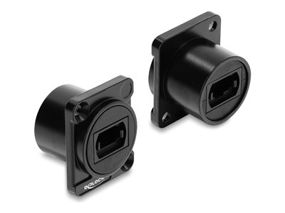 DELOCK D-Typ Modul MPO Buchse zu Buchse schwarz Adapter