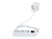 REV Powersplit Stikdåse 4-stik Hvid 2m