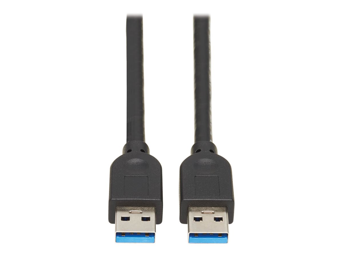Eaton Tripp Lite Series USB 3.0 SuperSpeed A to A Cable for USB 3.0 All-in-One Keystone/Panel Mount Couplers (M/M), Black, 10 ft. (3 m)