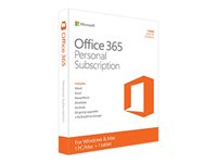 Microsoft 365 Personal - Subscription licence (1 year) - 1 user, up to 5 devices - non-commercial - Download - ESD - 32/64-bit, Click-to-Run - Win, Mac, Android, iOS - All Languages - Eurozone