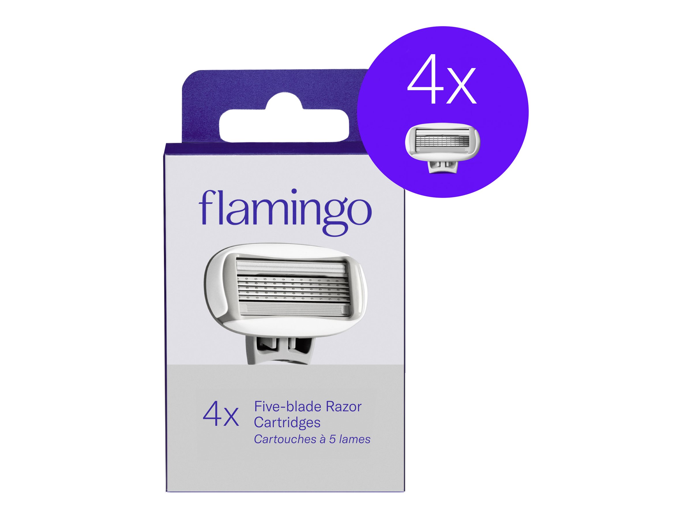 Flamingo Refills Razor Blade Cartridges Pack - White - 4?s