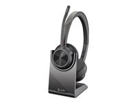 Poly Voyager 4320-M - Voyager 4300 UC series - headset - on-ear - Bluetooth - wireless, wired - USB-C - black - Zoom Certified, Certified for Microsoft Teams