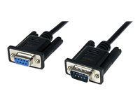StarTech.com 1m Black DB9 RS232 Serial Null Modem Cable F/M - DB9 Male to Female - 9 pin Null Modem Cable - 1x DB9 (M), 1x DB