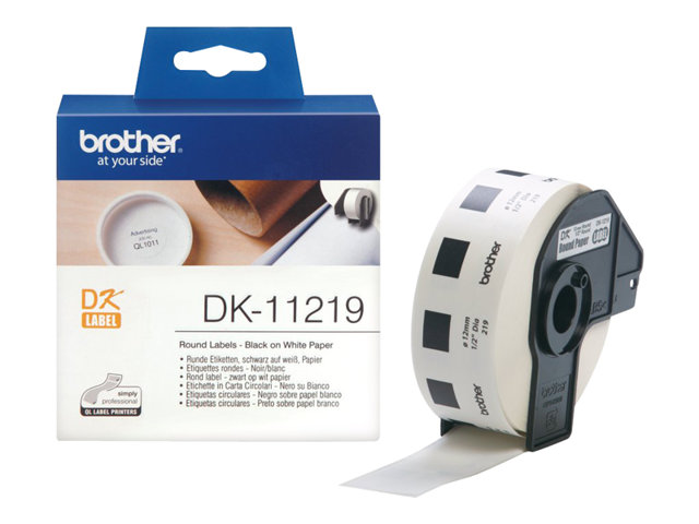 BROTHER DK11219 roundly labels 12mm