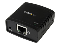 StarTech.com Serveur d'impression - USB 2.0 - Ethernet 10/100 Mb/s - Serveur d'impression LPR réseau -10Base-T/100Base-TX - Noir