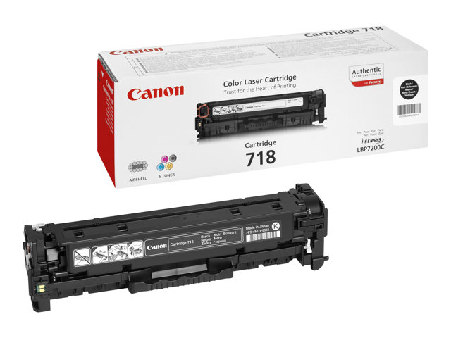 Image of Canon 718 Black - black - original - toner cartridge