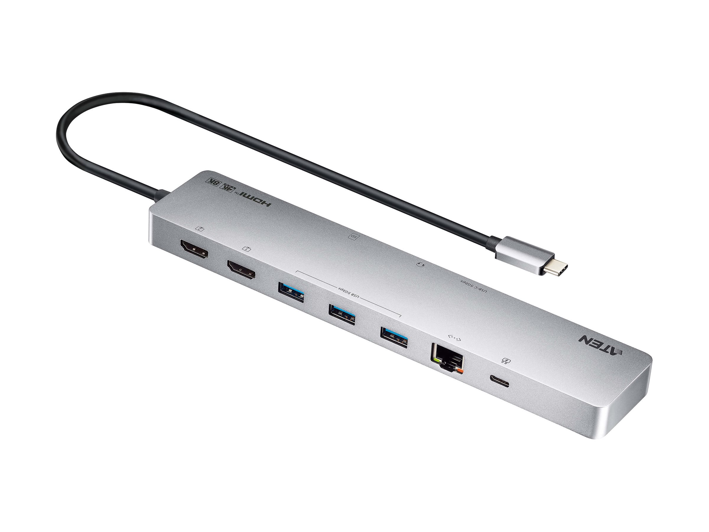 An image of ATEN UH3240 - docking station - USB-C - 2 x HDMI - 1GbE