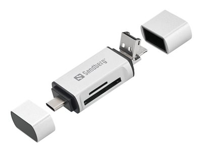 SANDBERG Card Reader USB-C+USB+MicroUSB