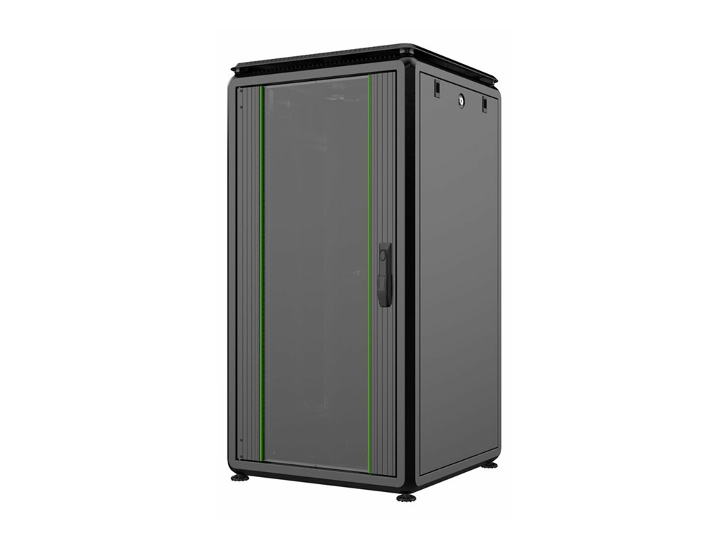Lanview by Logon Data Line Netzwerkschrank RDL22U66BL 22U 600x600x1164mm Schwarz