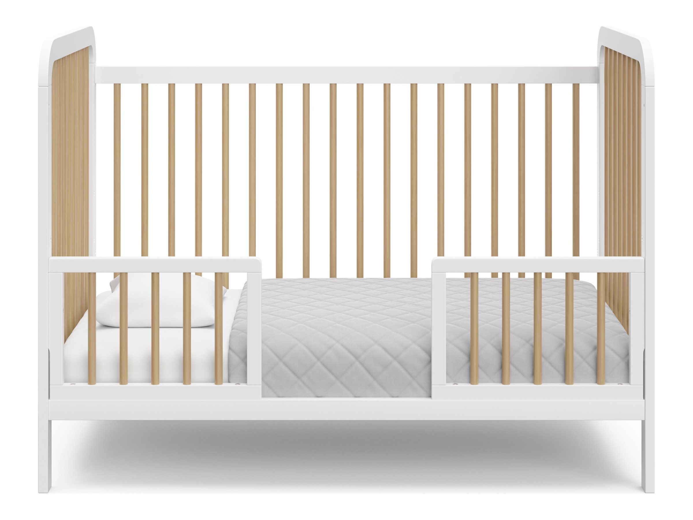 Storkcraft Pasadena 3-in-1 Convertible Crib - White/Driftwood