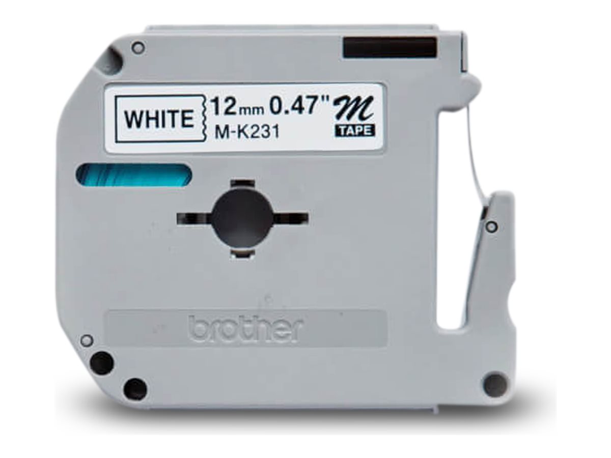 Brother Tape for Ptouch Label Makers Black on White MK231