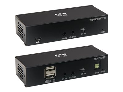 Eaton Tripp Lite Series DisplayPort over Cat6 KVM Extender Kit, Transmitter and Receiver, USB, 4K 30Hz, DP1.2a, PoC, HDCP 2.2, 230 ft., TAA