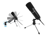 Sandberg Streamer Mikrofon Kabling -38dB Envejs Sort
