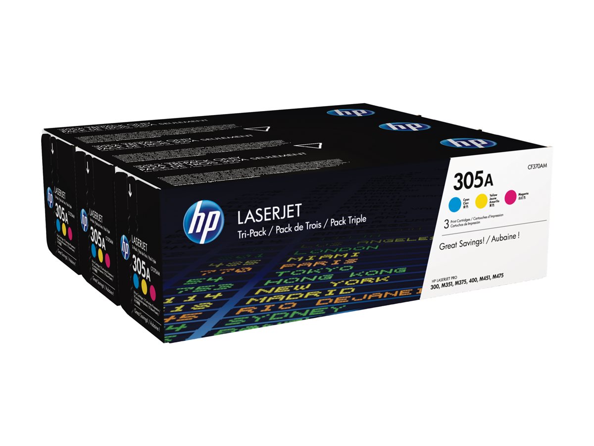 HP Toner 305A CYM Tri-Pack M351 M451 M37
