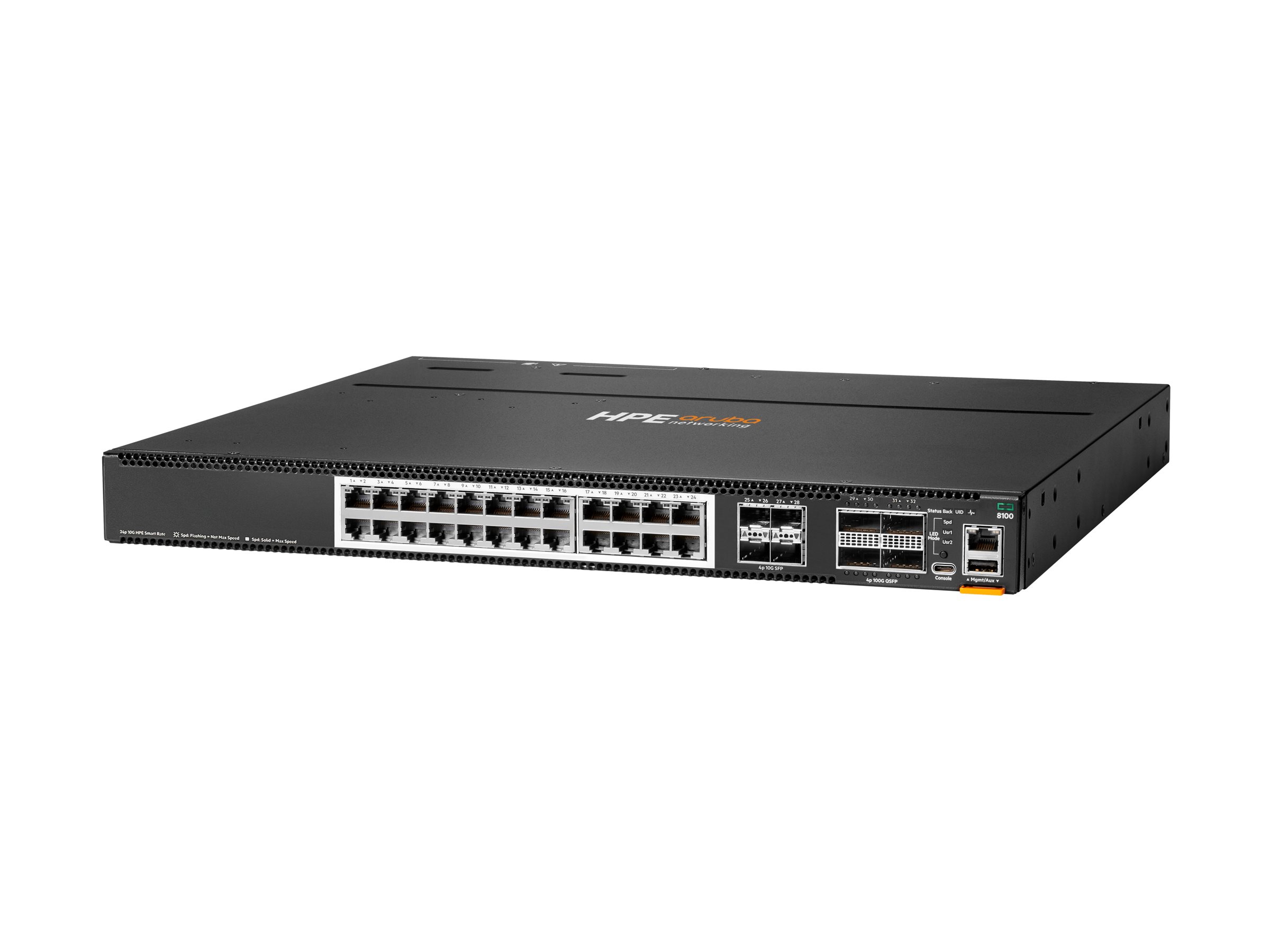 HPE Aruba Networking CX 8100 24x10GBase-T 4x10G SFP+ 4x40/100G QSFP28 Switch