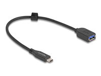 DeLOCK USB Type-C kabel 25cm Sort