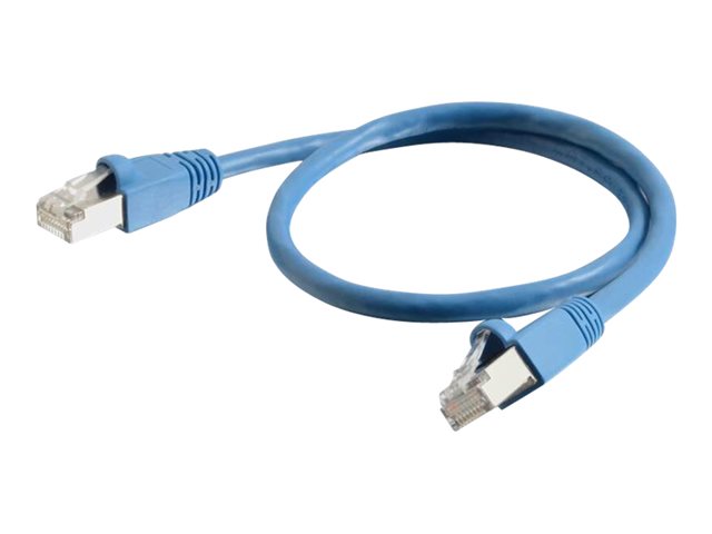C2G Cat6a Booted Shielded (STP) Network Patch Cable - patch kabel - 5 m - modrá – foto 2